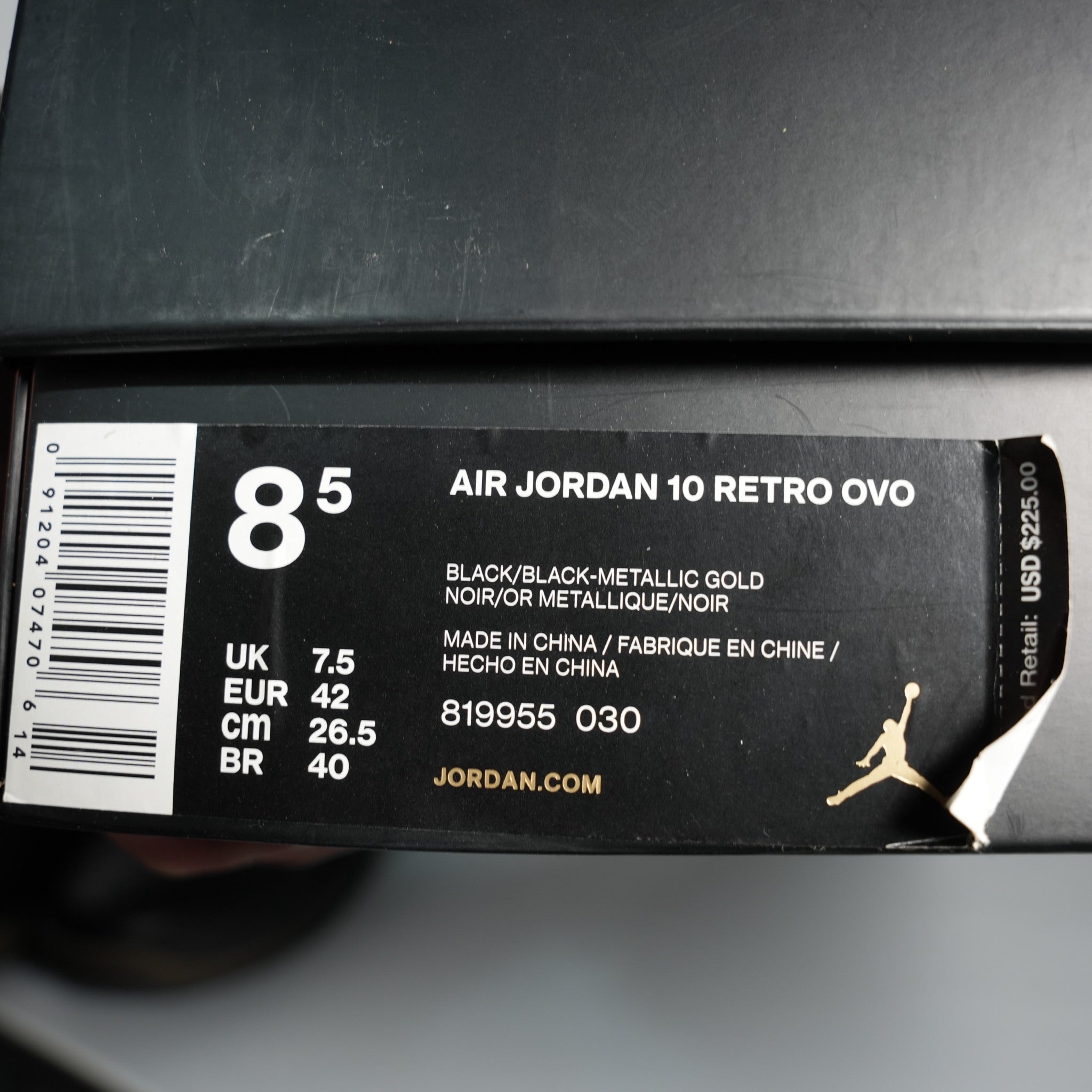 Jordan 10 Retro Drake OVO Black