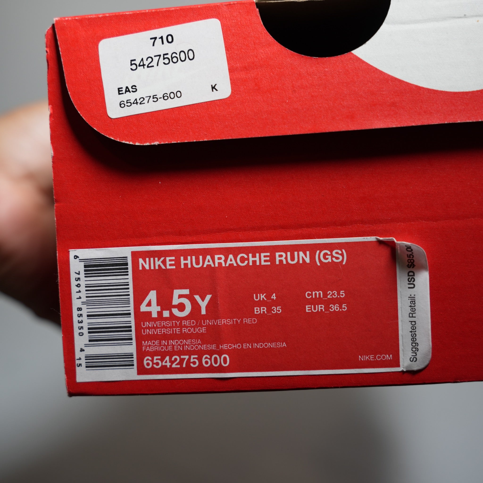 Nike Air Huarache Run (GS) 'University Red' [SZ 4.5Y]