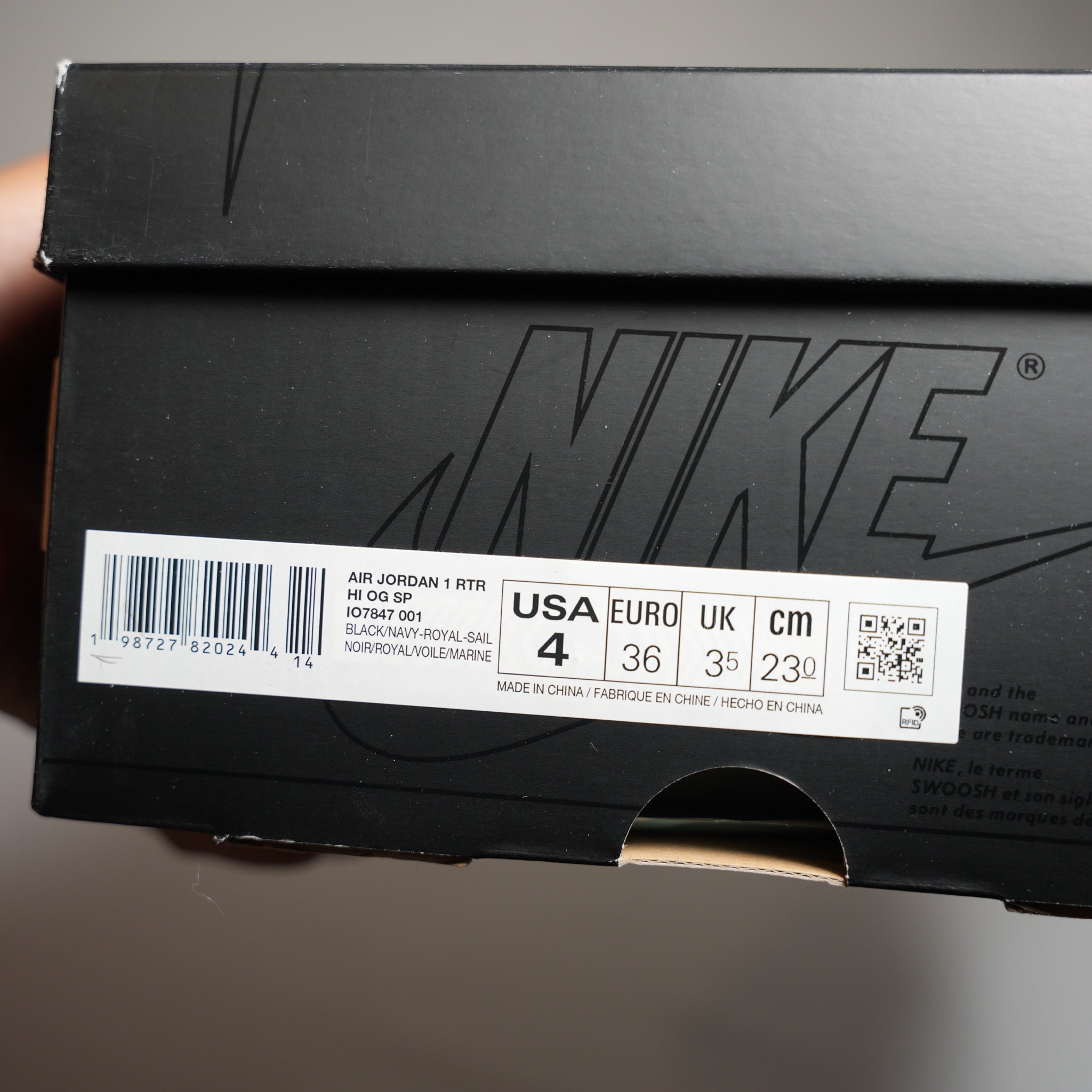 Air Jordan 1 Retro High OG SP Fragment x Union LA 'Sport Royal' [SZ 4]